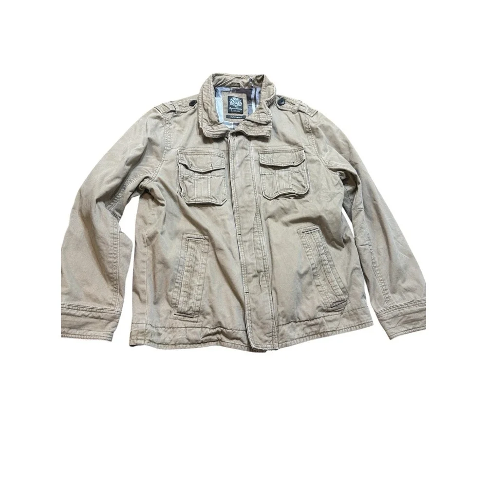 Y2K English Laundry Military CargoField Jacket‎ Gorpcore Barn Chore Coat Xl